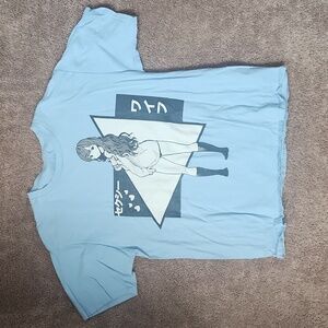 Large blue anime shirt
